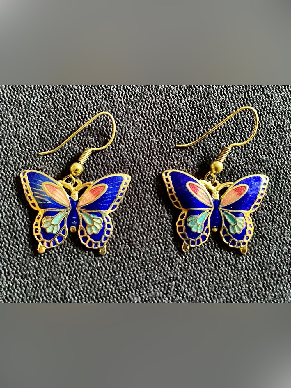 Cloisonné Butterfly Earrings